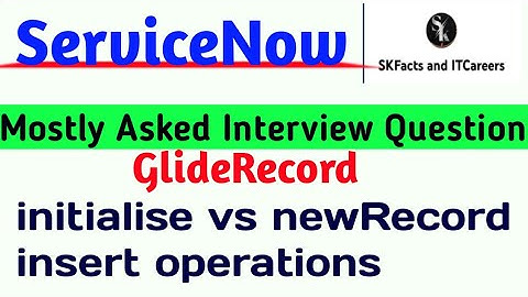 servicenow GlideRecode Initialise VS newRecord methods || #servicenow #interviewquestions