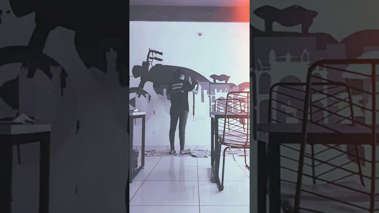 My First Mural Project for a Cafe | Wall Mural | Artmostphere by Meghana Raghuraj 