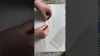 texture style with pearl beads, how to create texture painting, texture wall art diy, diy wall decor