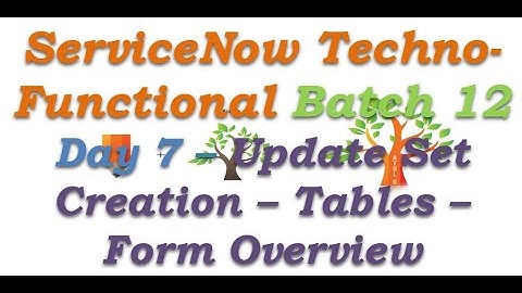Batch 12 | Day 7 | Update Set Creation - Tables - Form Overview #Shorts #Short