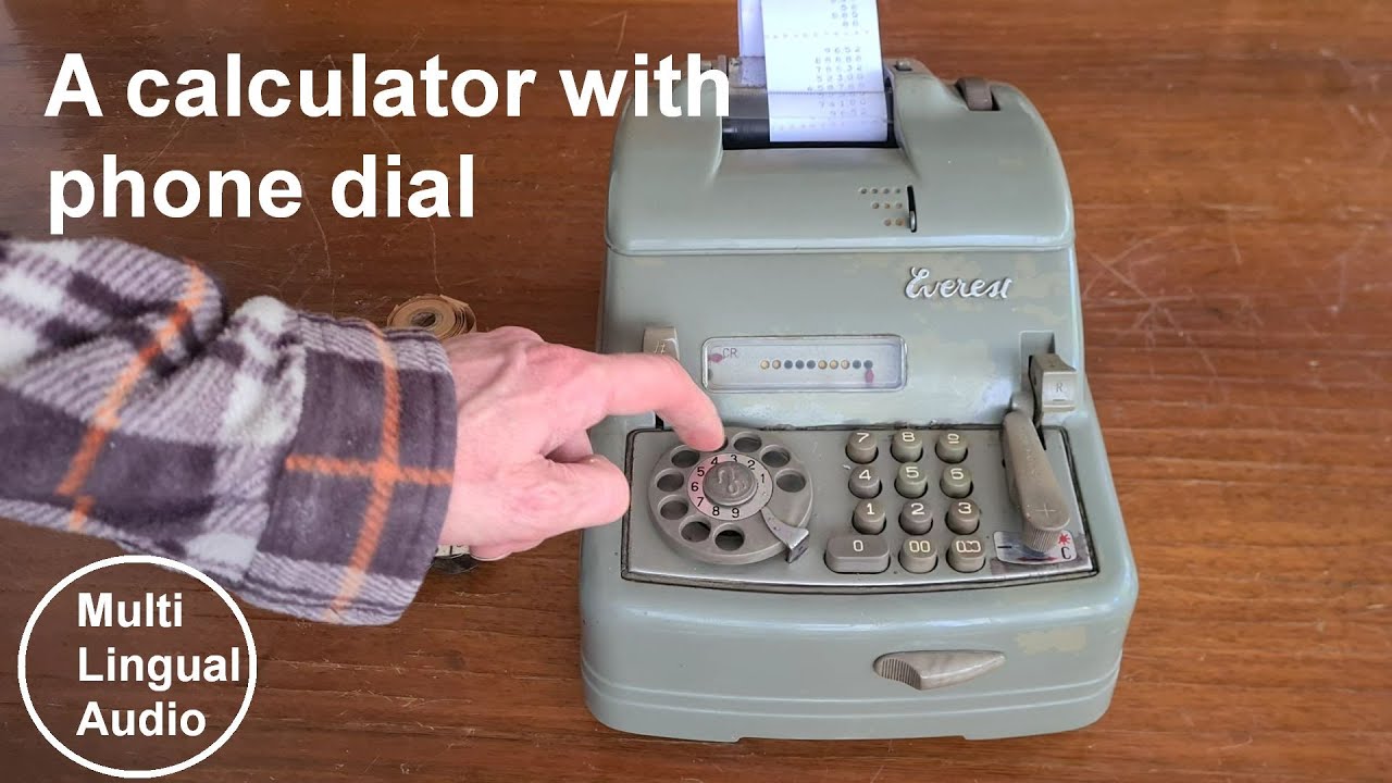 Калькулятор Everest Multirapid с телефонным циферблатом (1955)