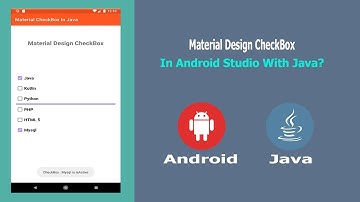Material Design CheckBox in 📱 Android 📱 Studio With Java?