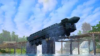 Army Missile Truck Crossing The Most Dangerous Broken Bridge! 😱 Extreme Offroad screenshot 3