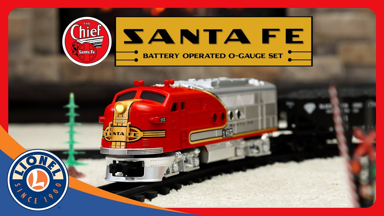 Santa Fe Flyer Freight Battery Operated O-Gauge Train Set