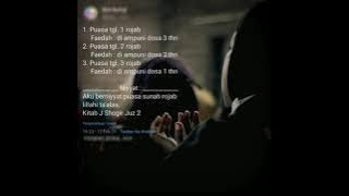 Story WA sholawat Faedah puasa rojab | Do'a bulan rajab dan sya'ban