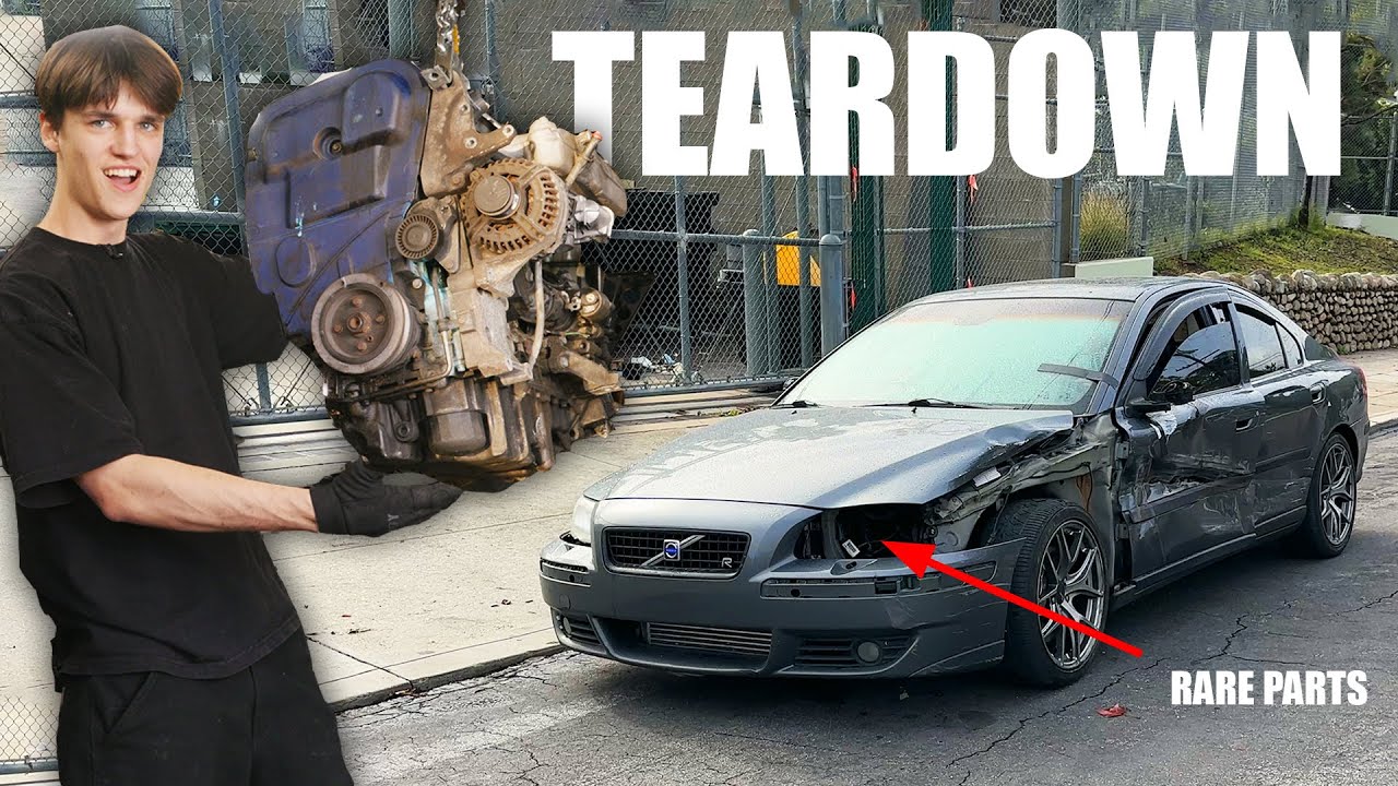 Разборка разбитого Volvo S60R (ТАК МНОГО ХОРОШЕГО)