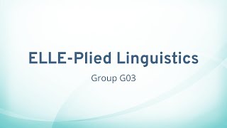 ELLE-Plied Linguistics, UCF Senior Design Spring 2024 Team G03