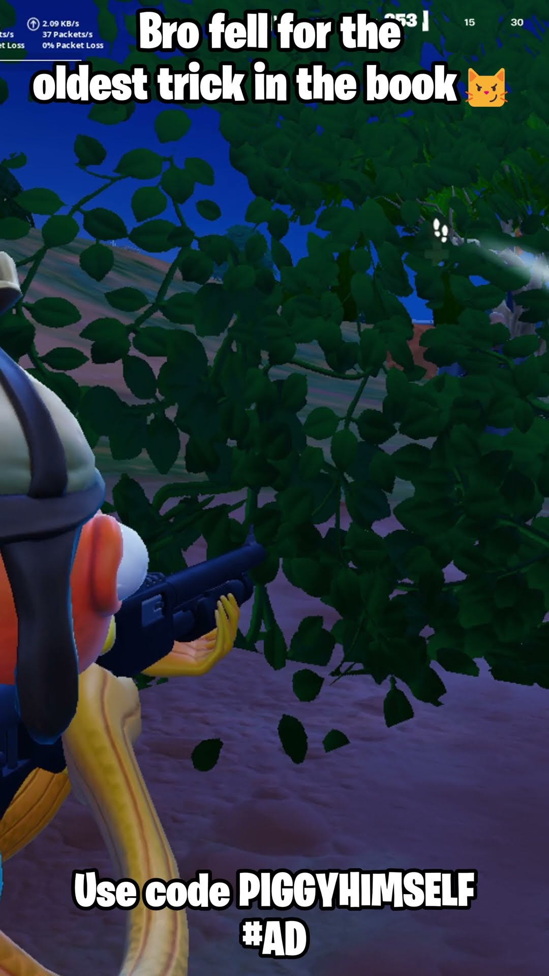 I TRICKED HIM?? #fortnite #shorts