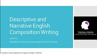 Lesson 3 Descriptive and Narrative English Composition Writing
