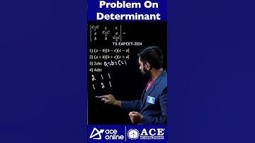 #Problem on #determinants | #mathematics #exampreparation  #educationshorts | #aceonline