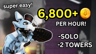 (OUTDATED) The New Fastest Way To Get Coins SOLO! | 6,800+ COINS PER HOUR (Tower Defense Simulator) Resimi