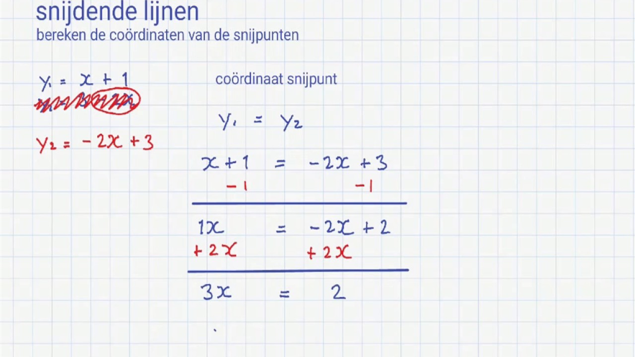 Snijpunt berekenen van twee lineaire formules level 1 - YouTube Snijpunt Berekenen Van Twee Lineaire Formules Level 1 - Youtube