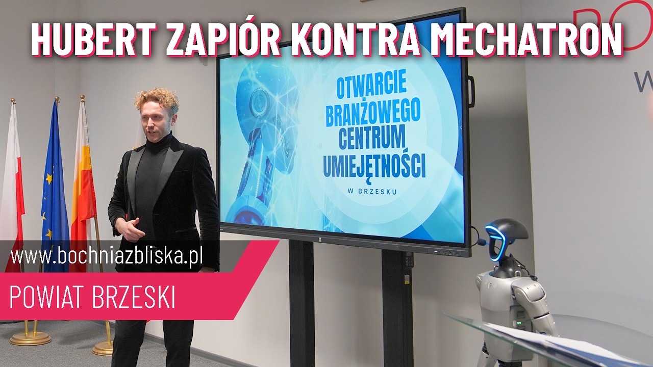 Hubert Zapiór kontra Mechatron czyli otwarcie Branżowego Centrum Umiejętności w Brzesku