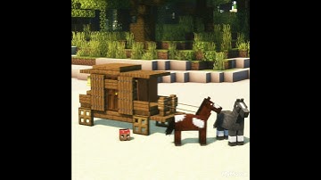 Minecraft builder. horse cart #minecraftbuild #minecraft #shorts