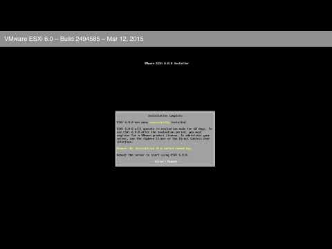 VMware ESXi 6.0 Install