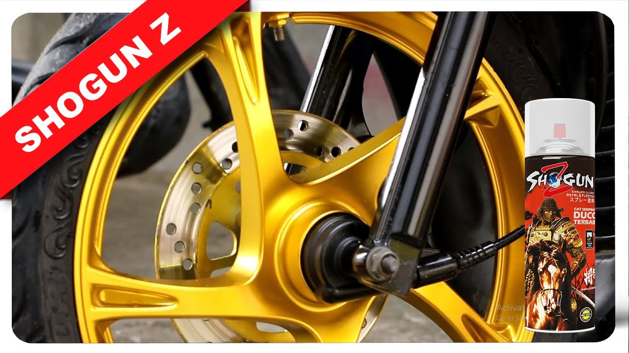  Cat  Velg  Motor  Warna emas Mettalic Yellow Shogun Z 