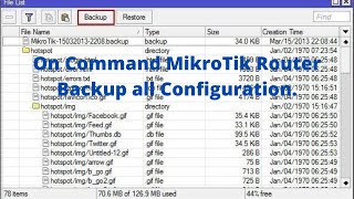 On Command MikroTik Router || Backup all Configuration.