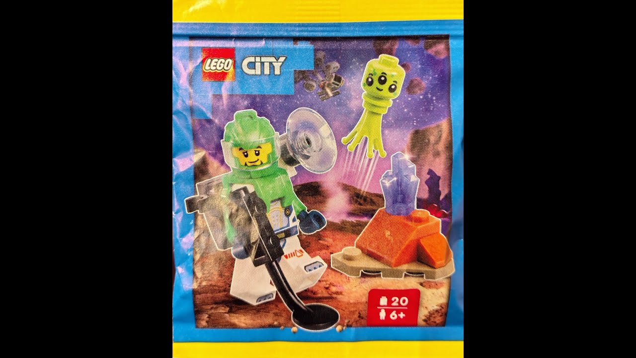 City - Astronaut with Alien and Crystal - Magazine Gift LEGO instructions