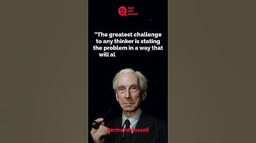 The greatest challenge to any | Bertrand Russell Quotes | whatsapp status | #shorts #motivation