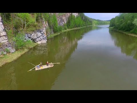 Плот без единого гвоздя  Сплав по реке Чусовая