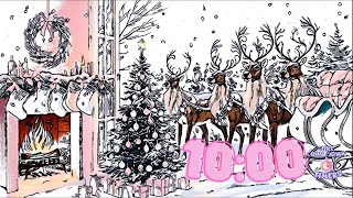 10 Minute Christmas Countdown Timer with relaxing music and Cozy Fireplace Scenes