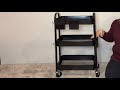 Simple Trending 3 Tier Metal Cart on Wheels, Heavy Duty Rolling Storage Cart Review