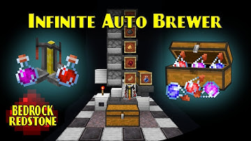 Infinite Automated Potion Brewer | Minecraft Bedrock Redstone Tutorial | MCPE XBOX PS SWITCH