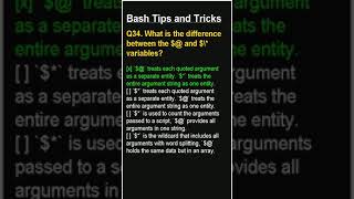 Bash and Tricks   #bash  #bashforbeginners #bashinterviewquestions