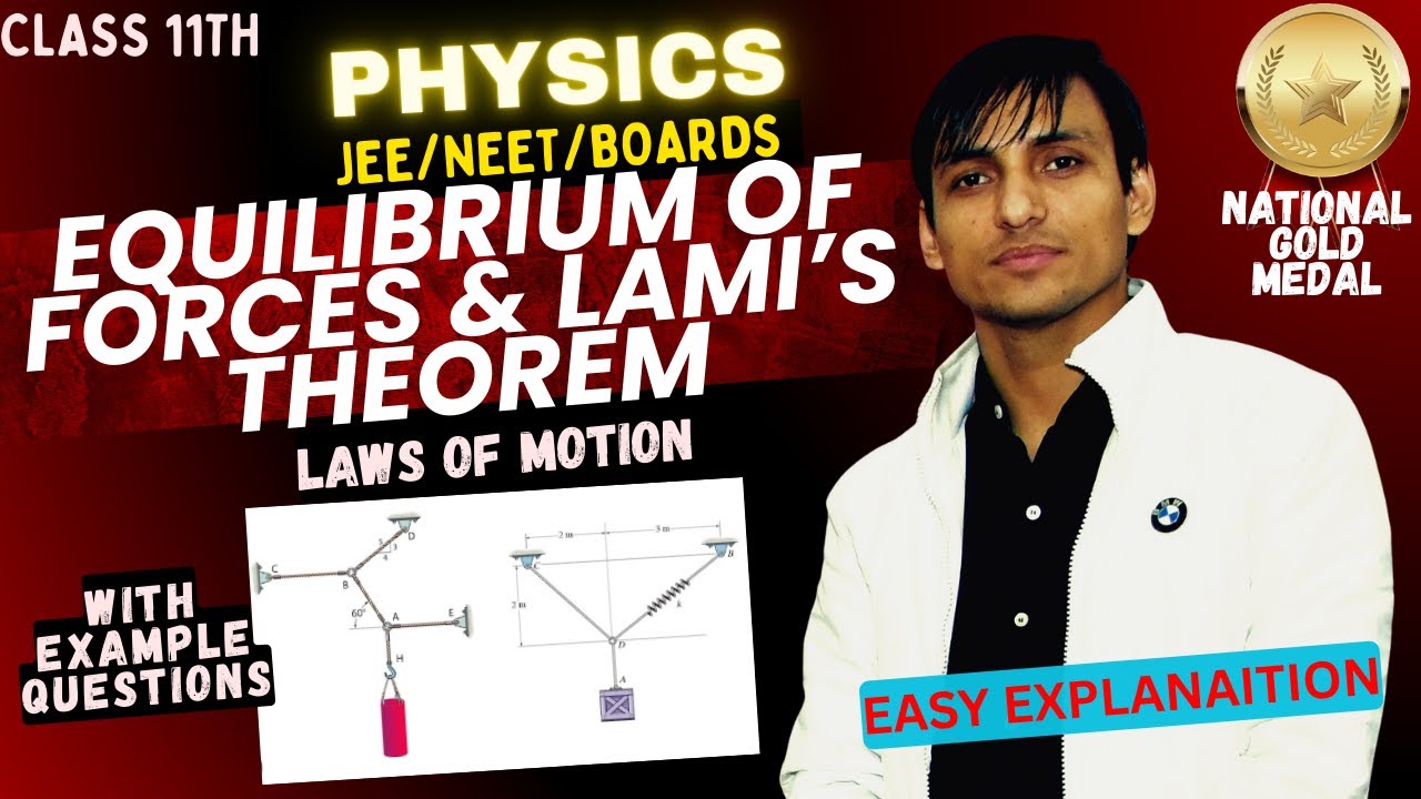 Равновесие сил и теорема Лами | Физика 11 класса | JEE NEET | Законы движения