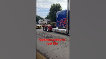 Thumbnail of Optimus prime in real life #short #truck #transformers