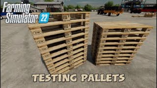 FS22 Testing Pallets | Production of pallets | On console