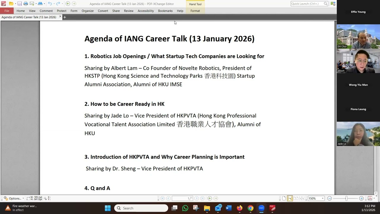 IANG Career Talk for UG and TPG students 2025-26
