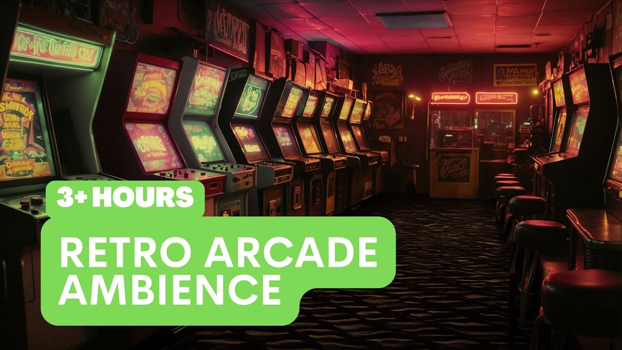3 Hours of Retro Arcade Vibes | Synthwave Music & Arcade Ambience 🎮 ...