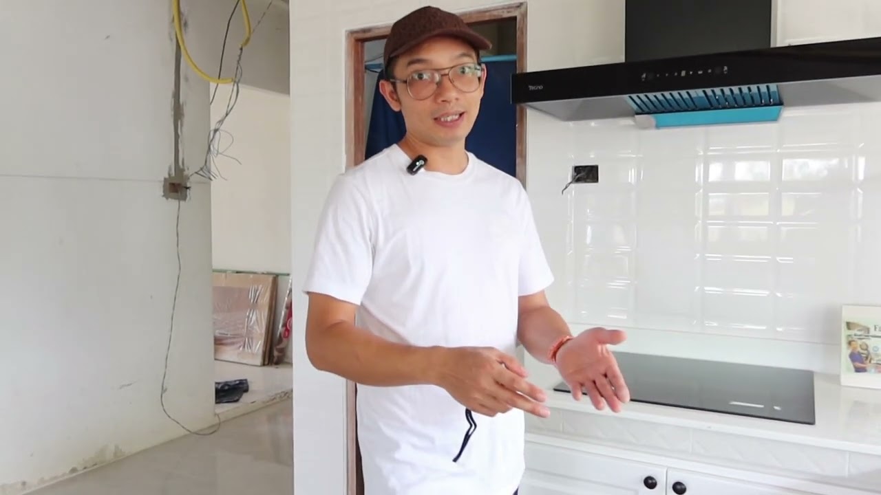 เคาน์เตอร์ครัวปูนL-shape+ตู้สูง..🤍🏡 @กาญจนบุรี 