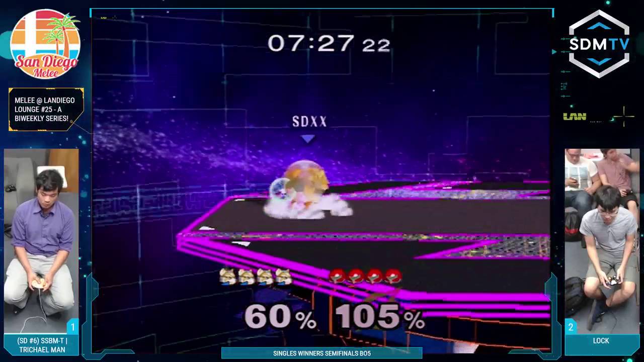 Melee @ LDL #25 - SSBM-T | Trichael Man vs. Lock - Singles WSF - Melee