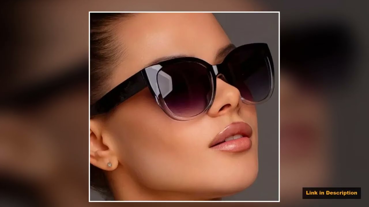 New Cat Eye Sunglasses Women Brand Sun Glasses Gradient Lens Simple Wide Leg Design Cateye Female