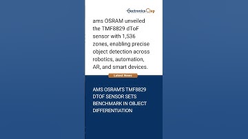 ams OSRAM Unveils TMF8829 dToF Sensor | Next-Gen Depth Sensing with 1,536 Zones #latestnews #news