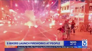 E-biker launch fireworks into Hermosa Beach crowd