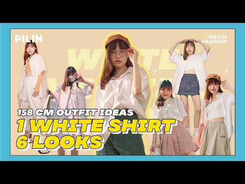 6 LOOKS 6 STYLES with WHITE OVERSIZED SHIRT #fashion #outfit #outfitinspo #outfitideas | PILIN