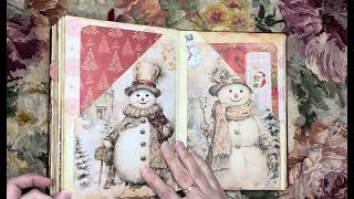 I Love Christmas Altered Book Junk Journal Flip Through
