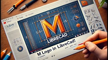 How to Draw an M-Based Logo in LibreCAD | Easy 2D Design Tutorial