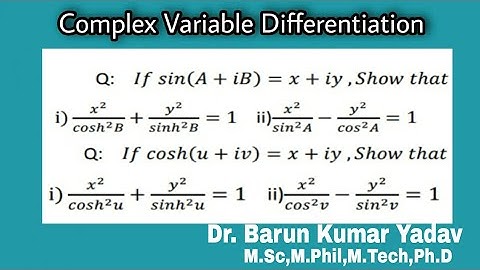 Separation of real and imaginary part of Circular and Hyperbolic function | part 3 | #BarunMaths