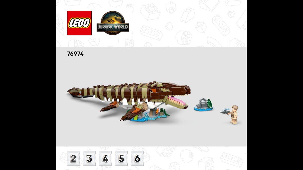 LEGO 76974 Instructions | Jurassic World | Brick-Built Mosasaurus