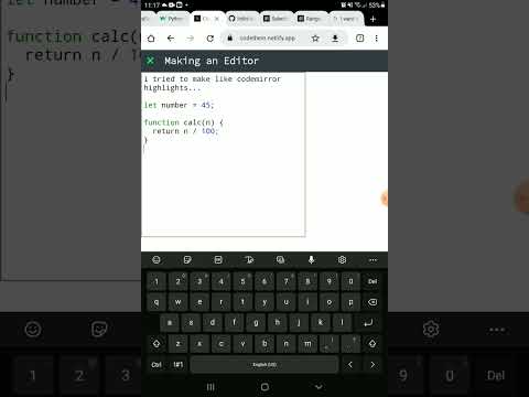 i treid to make like codemirror from scratch