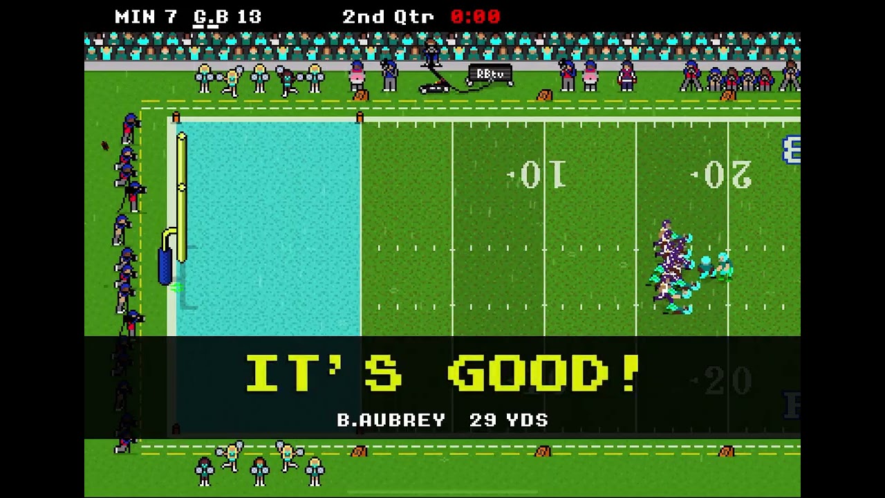 A game with the best retro bowl team in the league