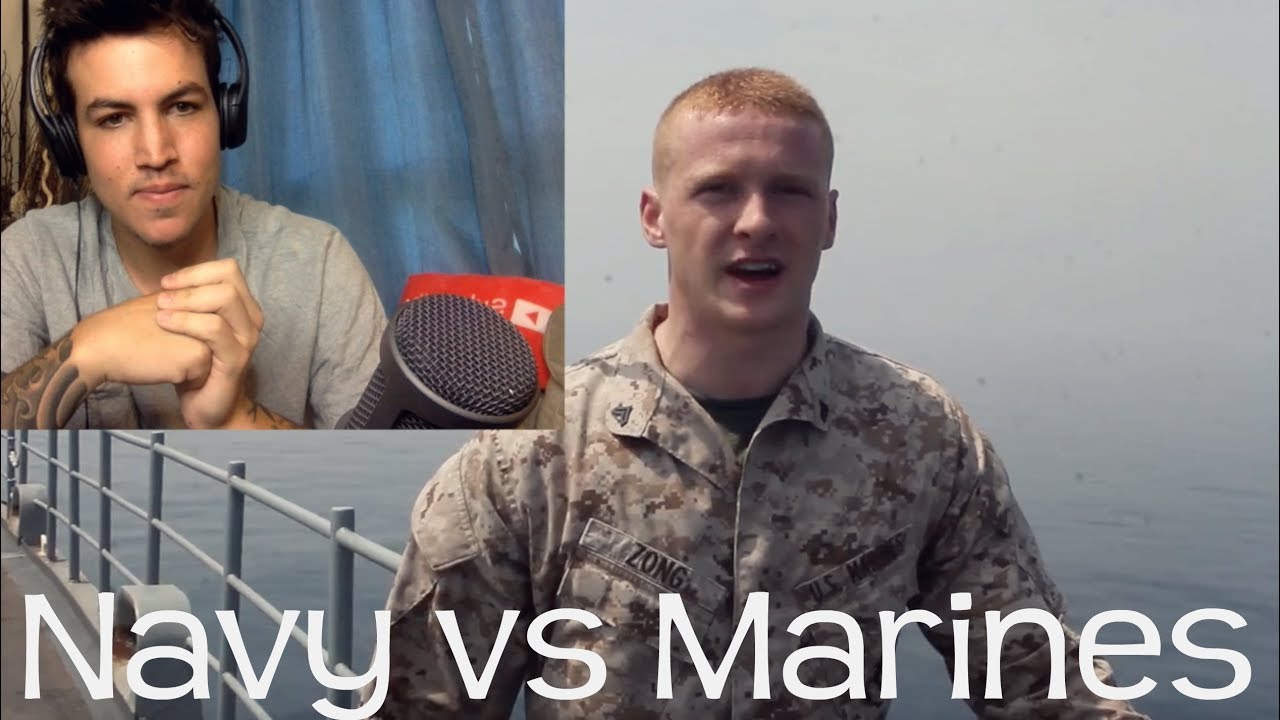 reacting to marine life vs navy life youtube