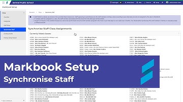 Markbook Setup | Synchronise staff