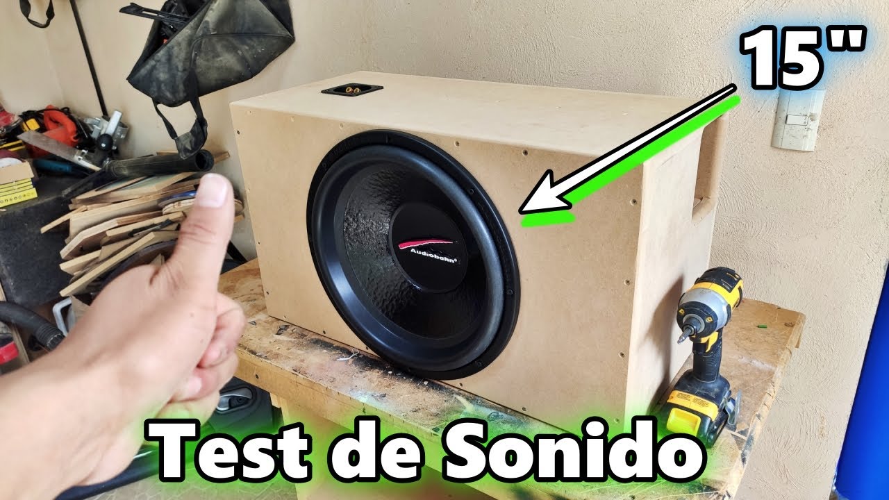 Fabricando Cajón Para Subwoofer Audiobahan DE 15" AW1571M Y Test de