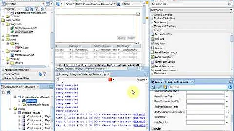 Week3Part4 Oracle ADF-Use of ADF Query Panel with table-Use of JSF page-Bounded task flow-JSFF pages