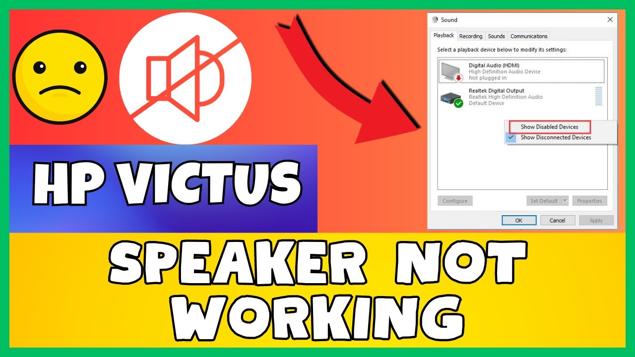 How To Fix Speaker Not working And No Sound or Audio HP Victus YouTube